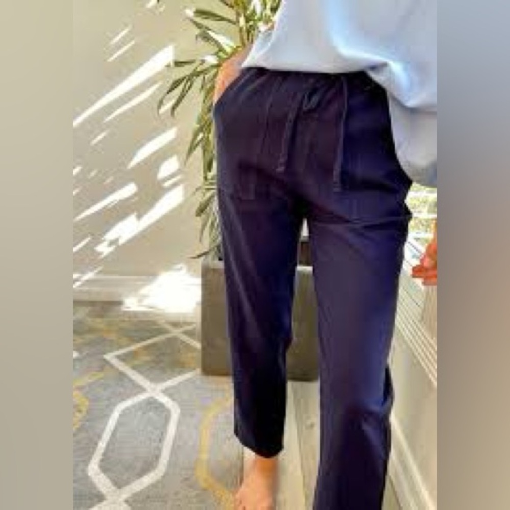 Olsen Women's Navy Pants Straight Leg